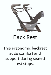 Backrest Compact/Regular Track for Carbon Ultralight Walker